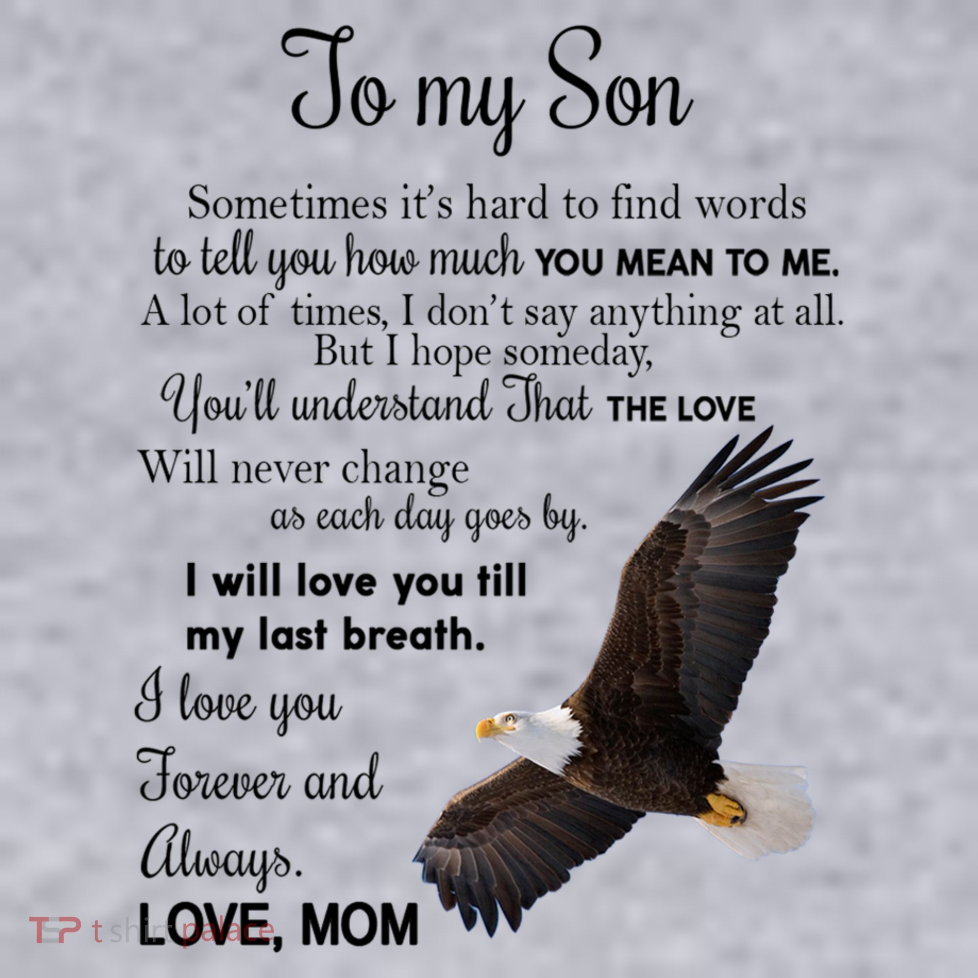 To My Son Eagle Sometimes Its Hard To Find Words Gift From Mom To Son Women's Sweatshirt