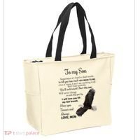 To My Son Eagle Sometimes Its Hard To Find Words Gift From Mom To Son Tote Bag thumb 2
