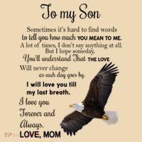 To My Son Eagle Sometimes Its Hard To Find Words Gift From Mom To Son Tote Bag thumb 4
