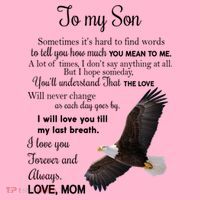 To My Son Eagle Sometimes Its Hard To Find Words Gift From Mom To Son Coaster thumb 2