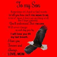 To My Son Eagle Sometimes Its Hard To Find Words Gift From Mom To Son Santa Hat thumb 1