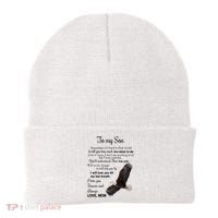 To My Son Eagle Sometimes Its Hard To Find Words Gift From Mom To Son Beanie thumb 0