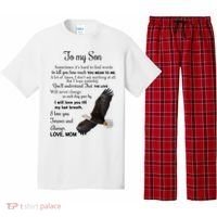 To My Son Eagle Sometimes Its Hard To Find Words Gift From Mom To Son Pajama Set thumb 0
