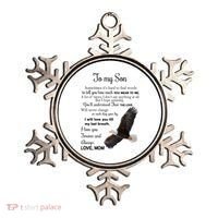 To My Son Eagle Sometimes Its Hard To Find Words Gift From Mom To Son Ornament thumb 0