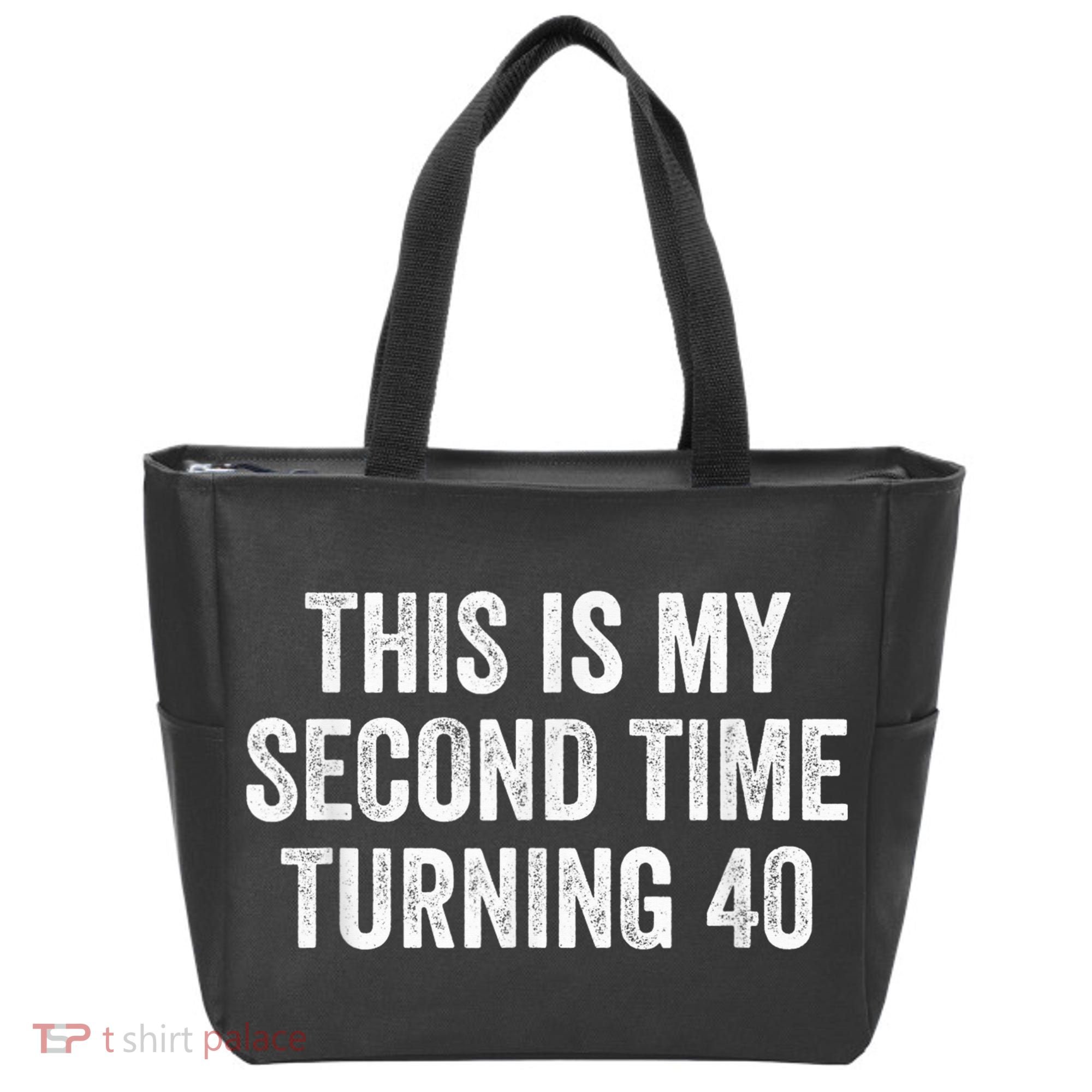 This My Second Time Turning 40 Funny 80th Birthday Old Gift Tote Bag