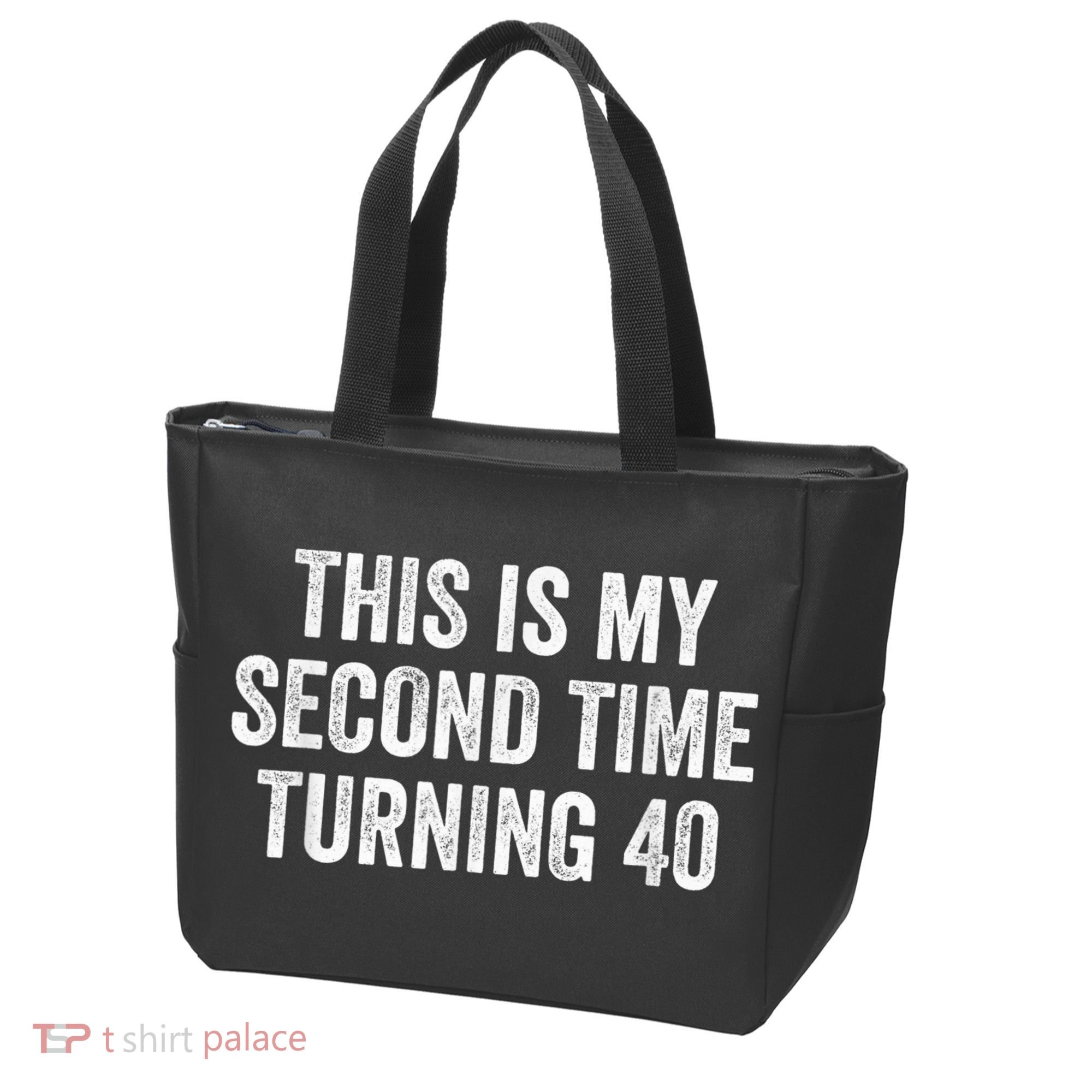 This My Second Time Turning 40 Funny 80th Birthday Old Gift Tote Bag