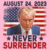 Trump Mug Shot Donald Trump Mug Shot Never Surrender America Flag Coaster thumb 2