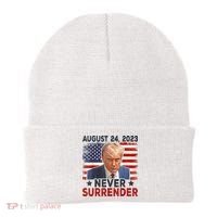 Trump Mug Shot Donald Trump Mug Shot Never Surrender America Flag Beanie thumb 0