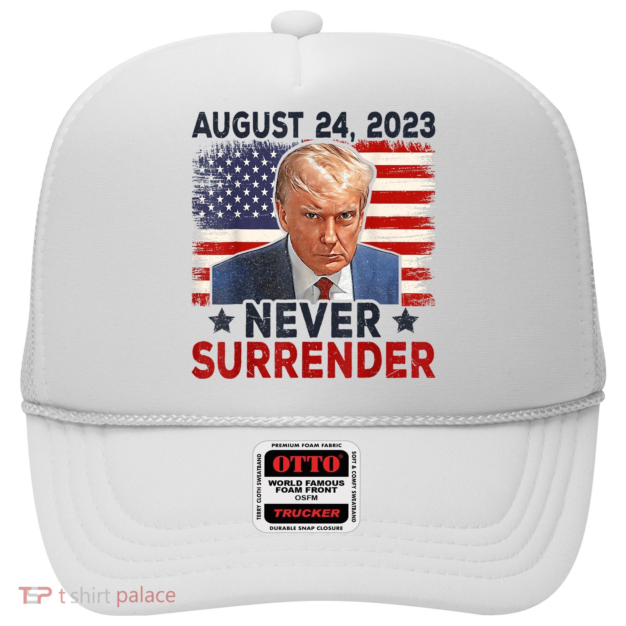 Trump Mug Shot Donald Trump Mug Shot Never Surrender America Flag Hat