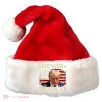 Trump Mug Shot Never Surrender Pro Trump American Flag Santa Hat thumb 0
