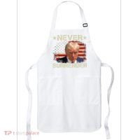 Trump Mug Shot Never Surrender Pro Trump American Flag Apron thumb 0