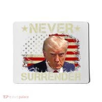 Trump Mug Shot Never Surrender Pro Trump American Flag Mousepad thumb 0