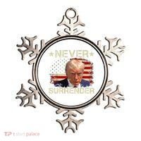 Trump Mug Shot Never Surrender Pro Trump American Flag Ornament thumb 0