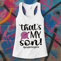 That's My Son Proud Archery Mom Of An Archer Mama Gift Women's Tank Top thumb 3