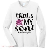 That's My Son Proud Archery Mom Of An Archer Mama Gift Women's Long Sleeve Shirt thumb 0