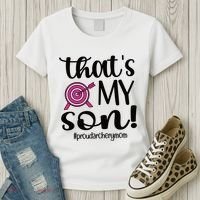 That's My Son Proud Archery Mom Of An Archer Mama Gift Women's T-Shirt thumb 3