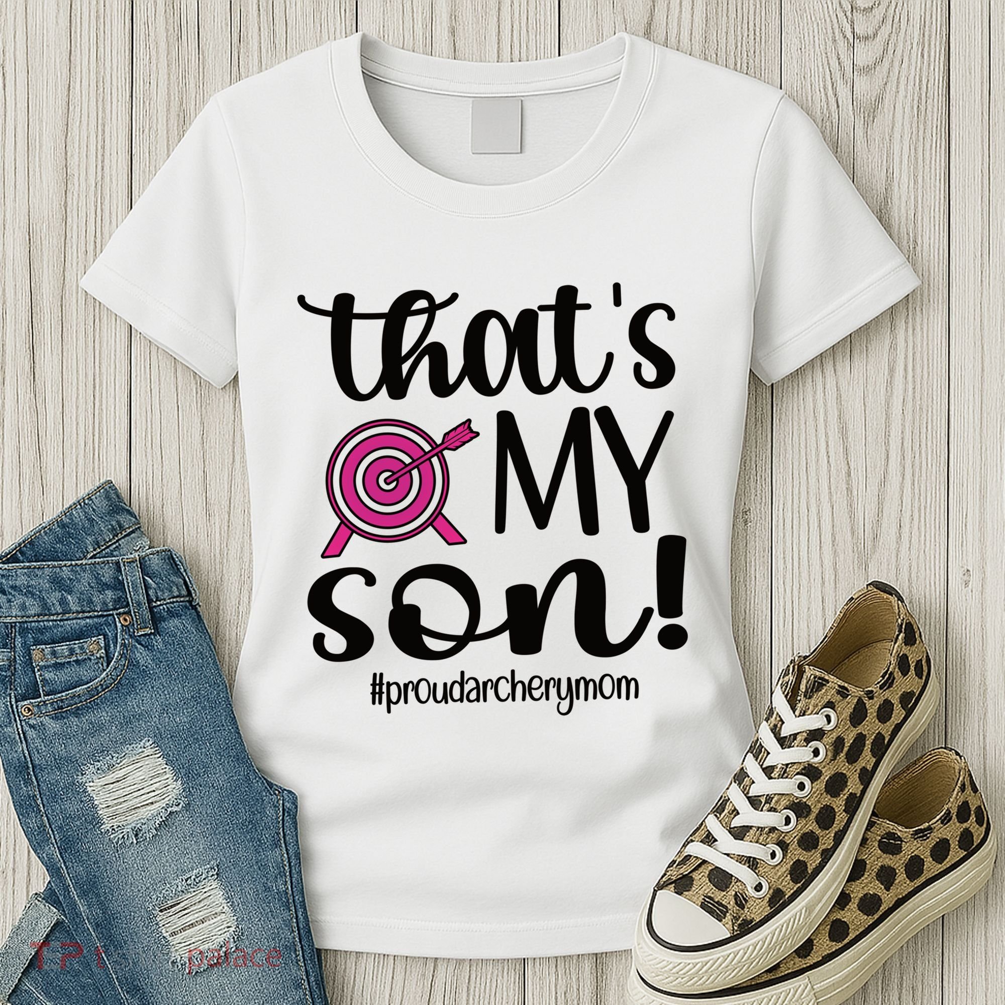 That's My Son Proud Archery Mom Of An Archer Mama Gift Women's T-Shirt