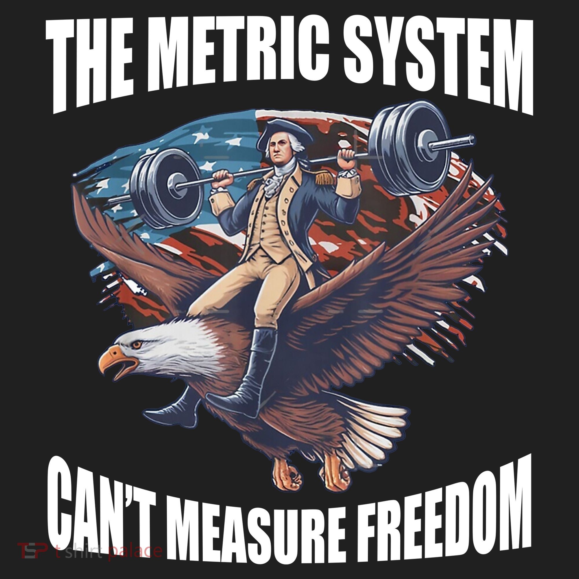 The Metric System Cant Measure Freedom Funny 4th Of July Golf Towel