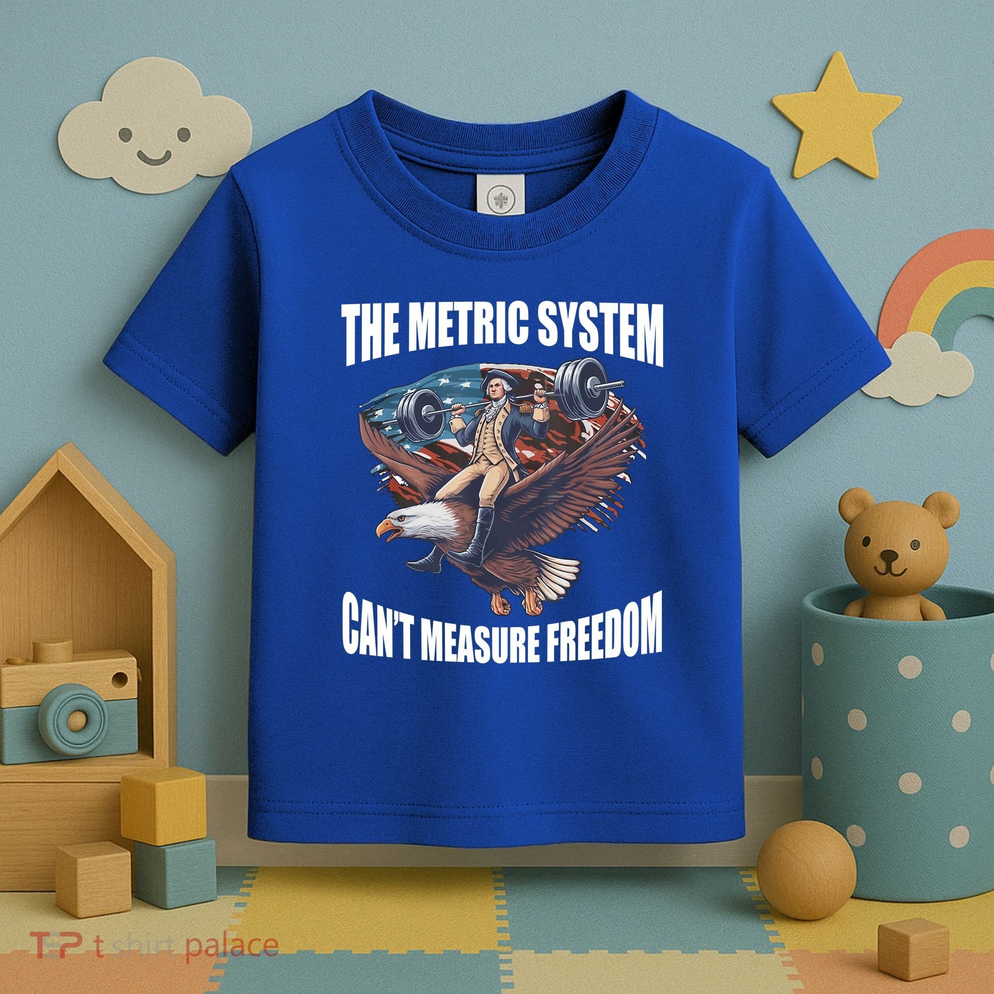 The Metric System Cant Measure Freedom Funny 4th Of July Toddler T-Shirt