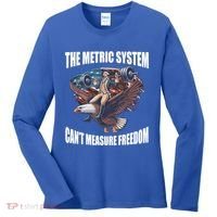 The Metric System Cant Measure Freedom Funny 4th Of July Women's Long Sleeve Shirt thumb 0