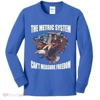 The Metric System Cant Measure Freedom Funny 4th Of July Kids Long Sleeve Shirt thumb 0