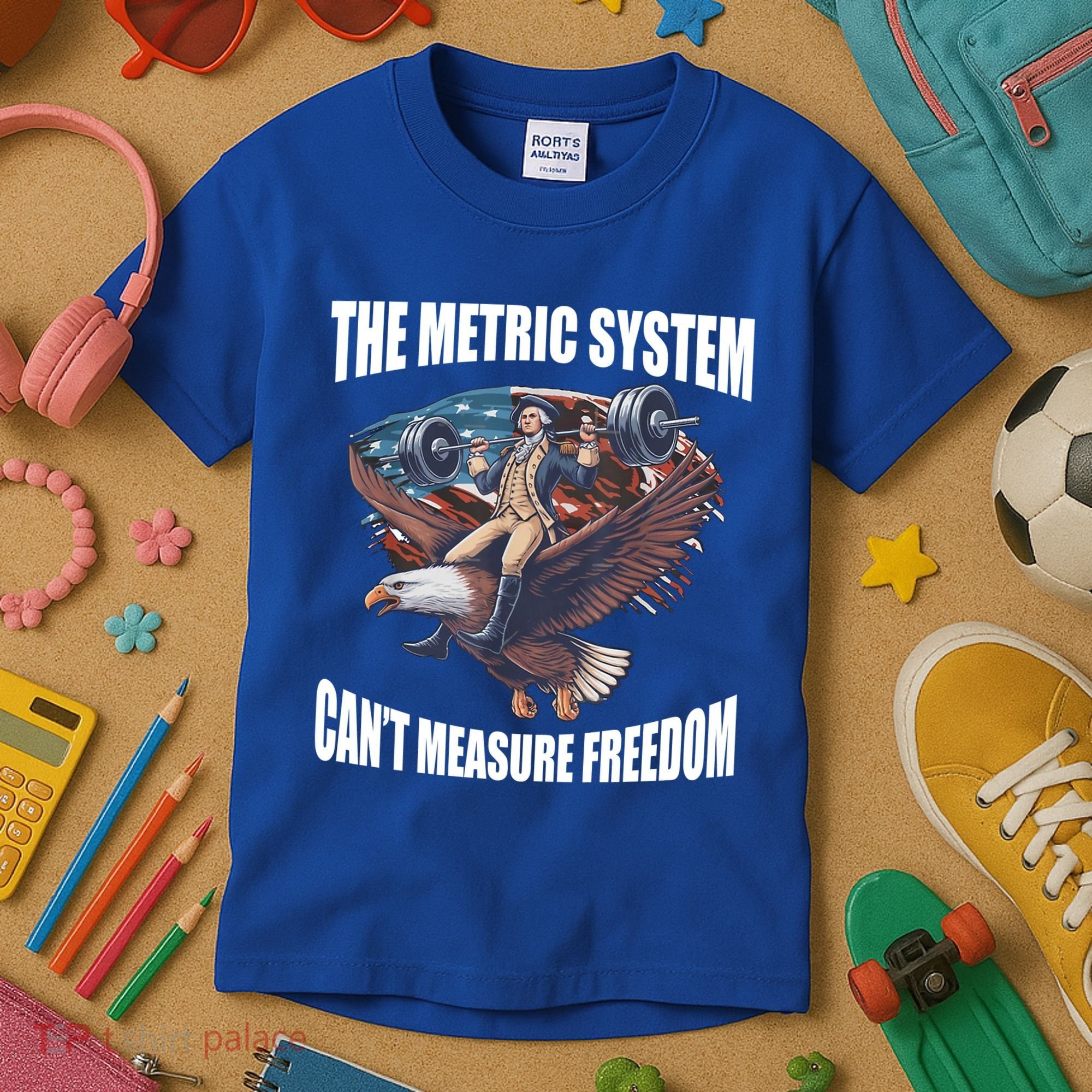 The Metric System Cant Measure Freedom Funny 4th Of July Kids T-Shirt