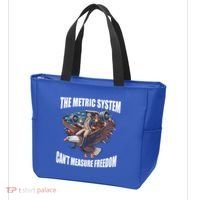 The Metric System Cant Measure Freedom Funny 4th Of July Tote Bag thumb 3