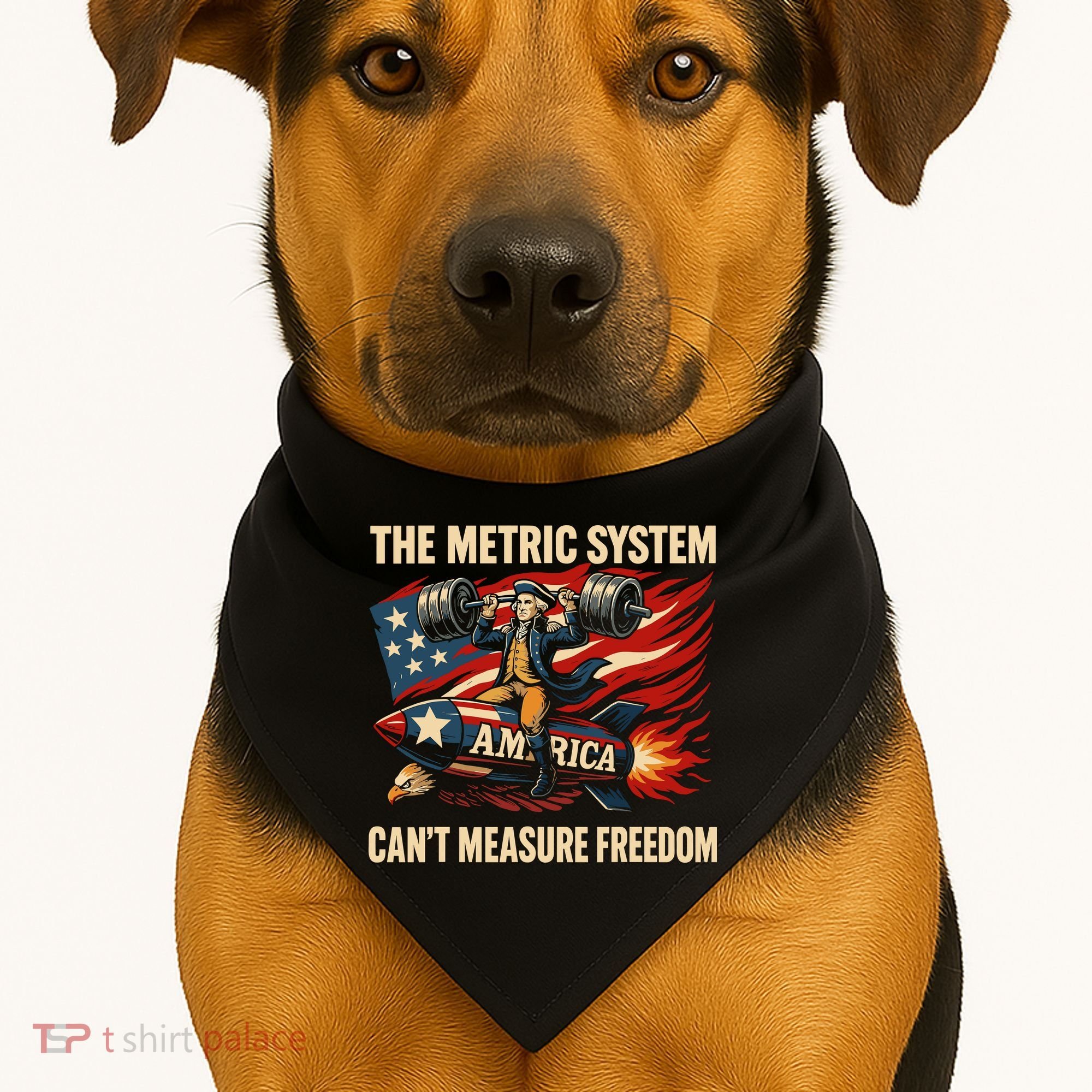 The Metruc System Can't Measure Freedom USA-Made Doggie Bandana