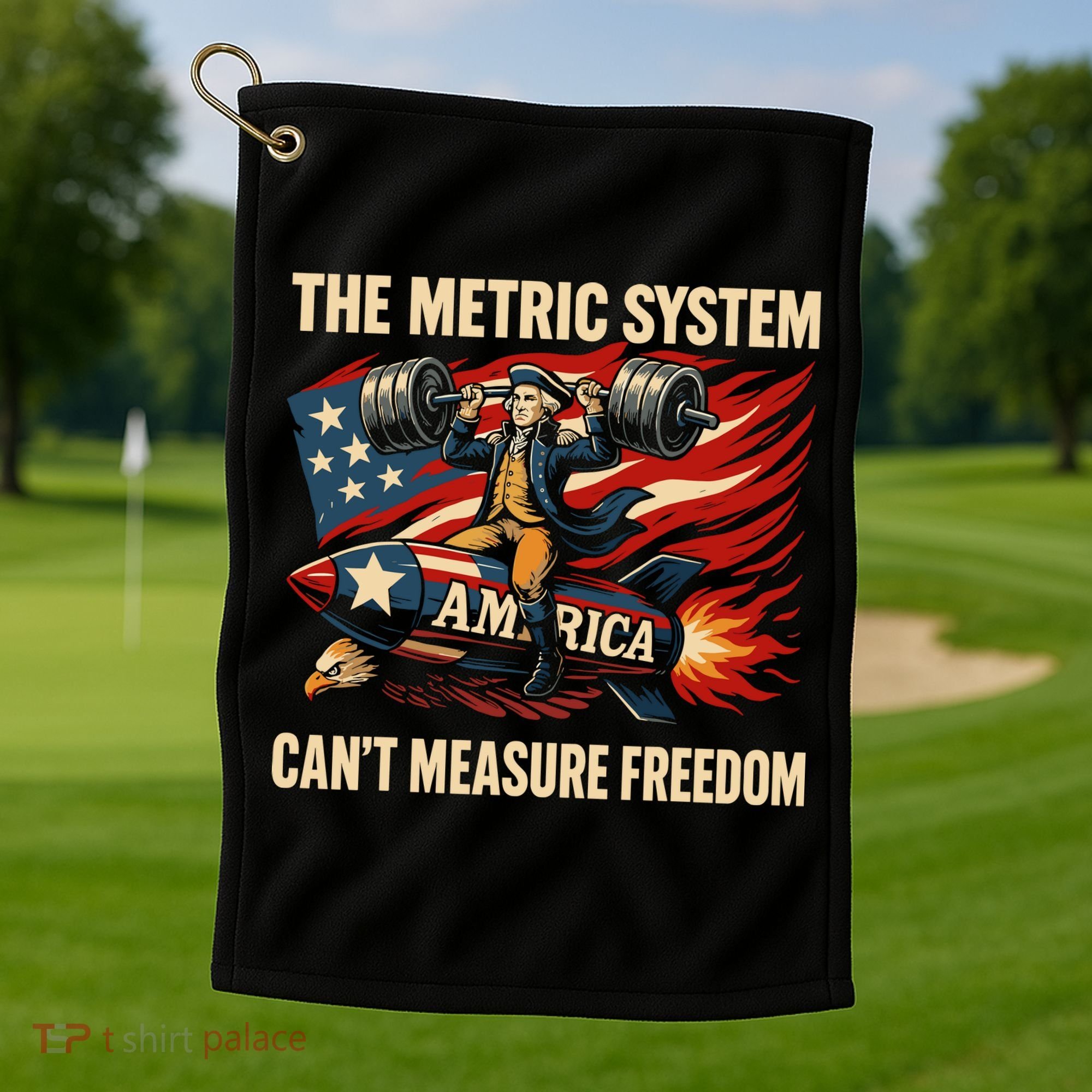 The Metruc System Can't Measure Freedom Golf Towel