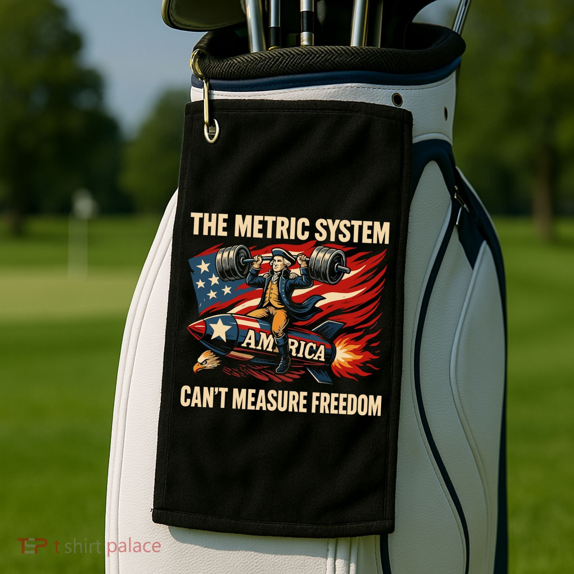 The Metruc System Can't Measure Freedom Golf Towel