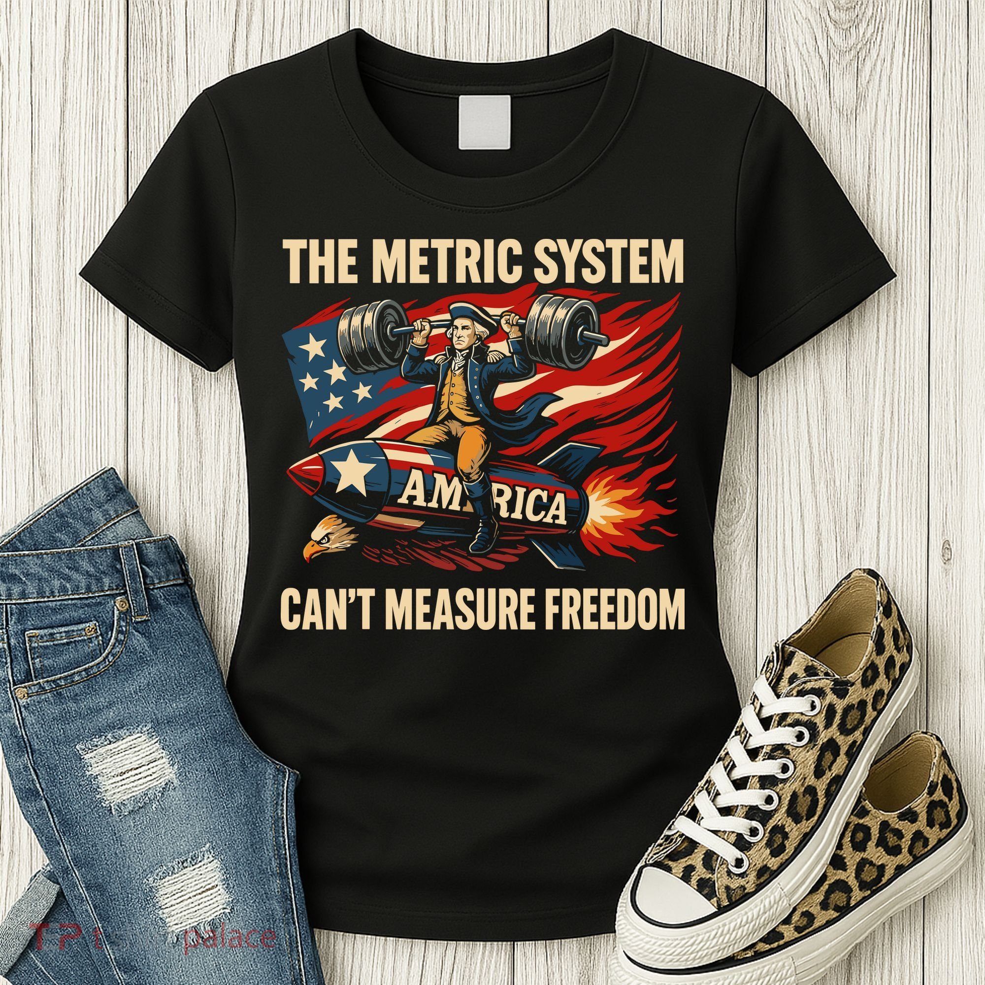 The Metruc System Can't Measure Freedom Women's T-Shirt
