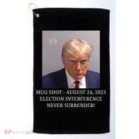 Trump Mug Shot Donald J Trump Mugshot Golf Towel thumb 0