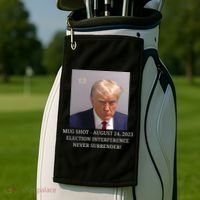 Trump Mug Shot Donald J Trump Mugshot Golf Towel thumb 2