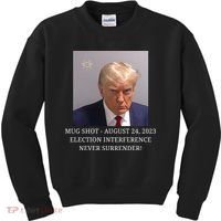 Trump Mug Shot Donald J Trump Mugshot Kids Sweatshirt thumb 0