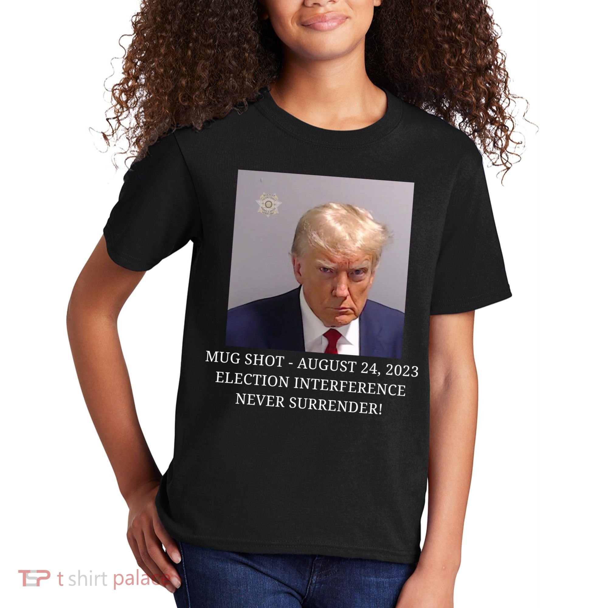 Trump Mug Shot Donald J Trump Mugshot Kids T-Shirt