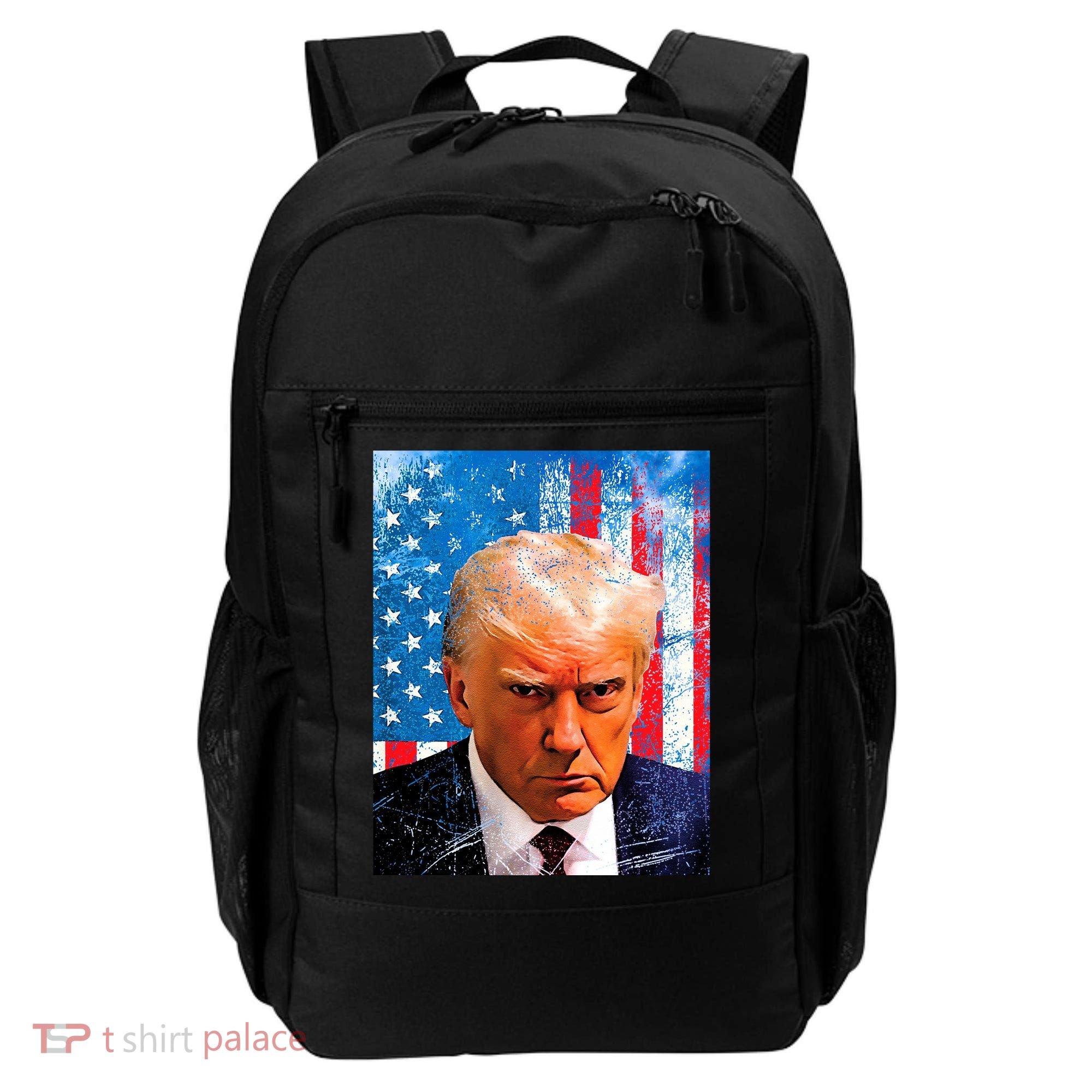 Trump Mug Shot Patriotic Jumbo Size Backpack
