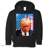 Trump Mug Shot Patriotic Jumbo Size Toddler Hoodie thumb 0