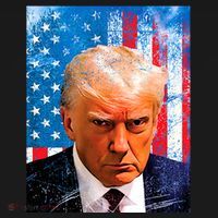 Trump Mug Shot Patriotic Jumbo Size Toddler Hoodie thumb 2
