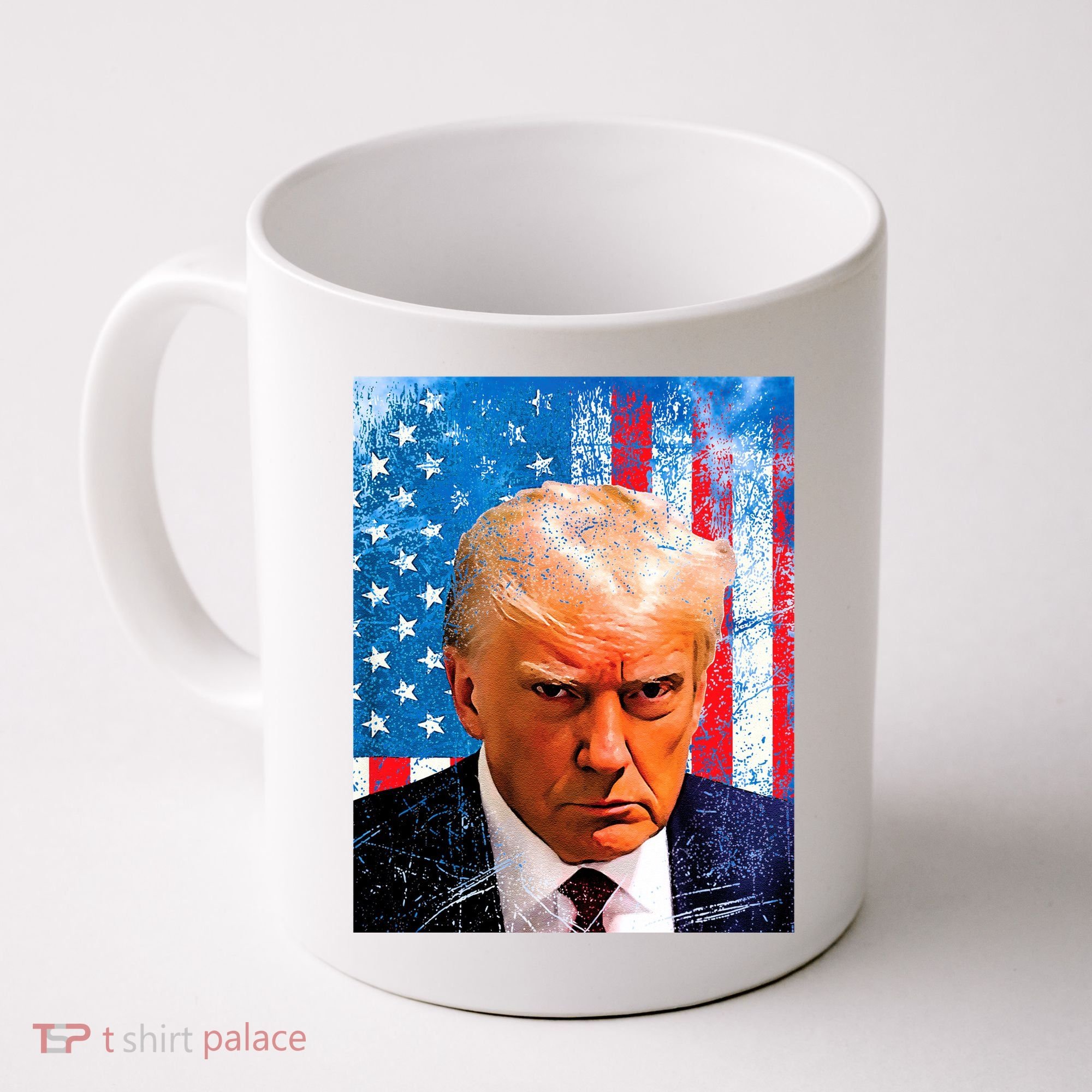 Trump Mug Shot Patriotic Jumbo Size Coffee Mug