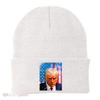 Trump Mug Shot Patriotic Jumbo Size Beanie thumb 0