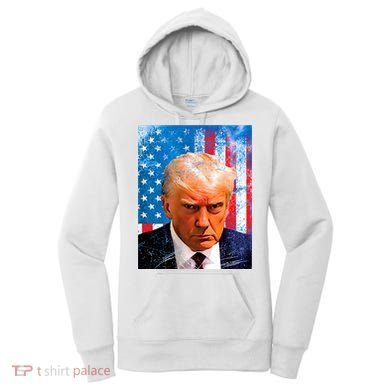 Trump Mug Shot Patriotic Jumbo Size Women's Hoodie