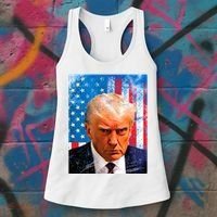 Trump Mug Shot Patriotic Jumbo Size Women's Tank Top thumb 3