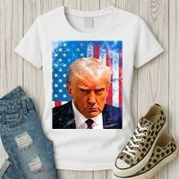 Trump Mug Shot Patriotic Jumbo Size Women's T-Shirt thumb 3