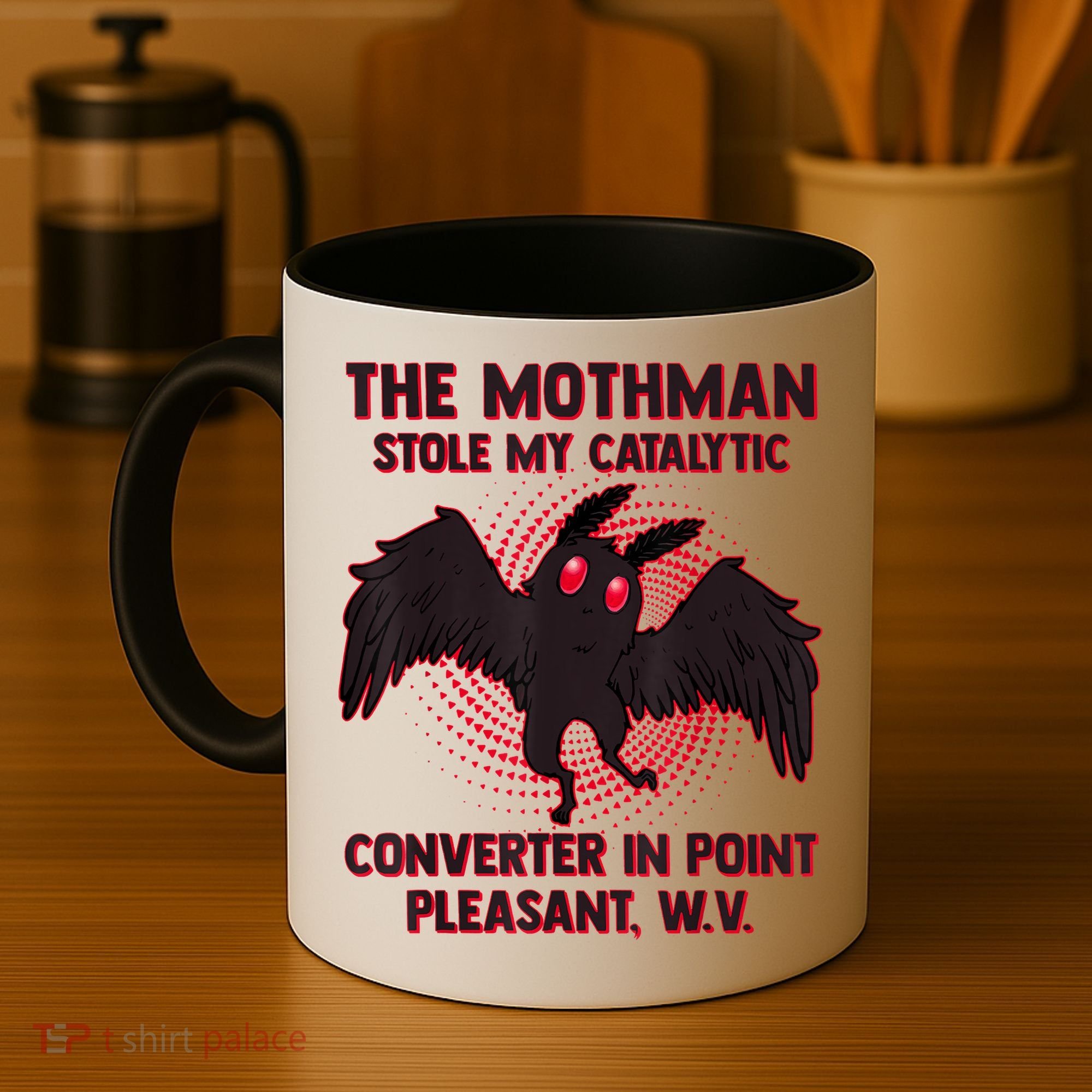 The Mothman Stole My Catalytic Converter In Point Coffee Mug