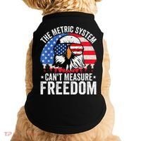 The Metric System CanT Measure Freedom Eagle 4th Of July Doggie Tank thumb 0