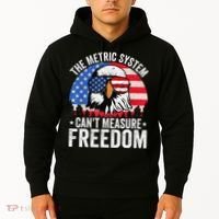 The Metric System CanT Measure Freedom Eagle 4th Of July Hoodie thumb 2