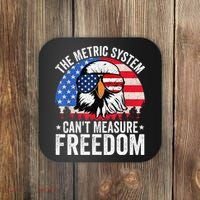 The Metric System CanT Measure Freedom Eagle 4th Of July Coaster thumb 0