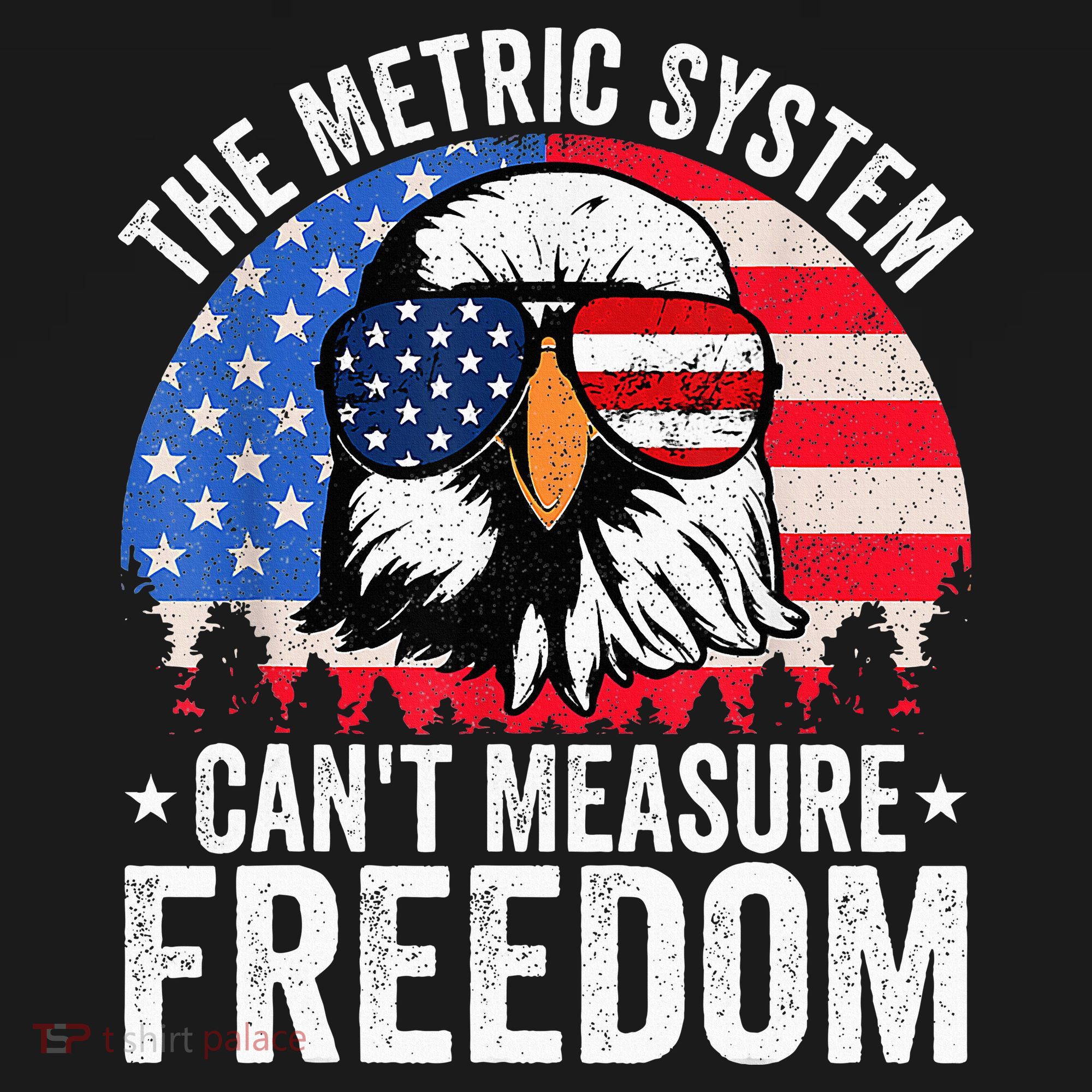 The Metric System CanT Measure Freedom Eagle 4th Of July Polo