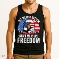 The Metric System CanT Measure Freedom Eagle 4th Of July Tank Top thumb 3
