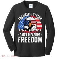 The Metric System CanT Measure Freedom Eagle 4th Of July Kids Long Sleeve Shirt thumb 0
